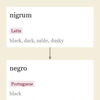 Origin and meaning of Negro