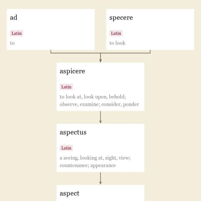 Origin and meaning of aspect