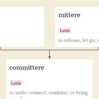 Origin and meaning of commit