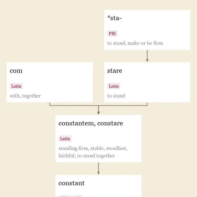 Origin and meaning of constant