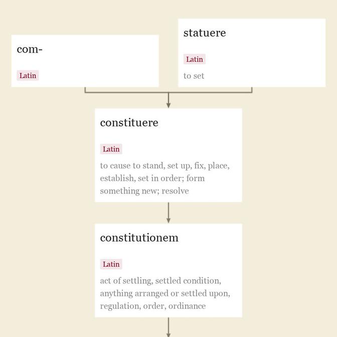 Origin and meaning of constitution