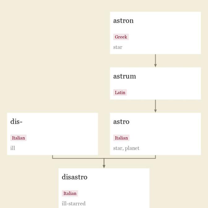 Origin and meaning of disaster