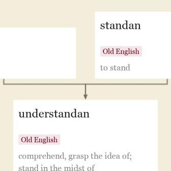 Origin and meaning of understand