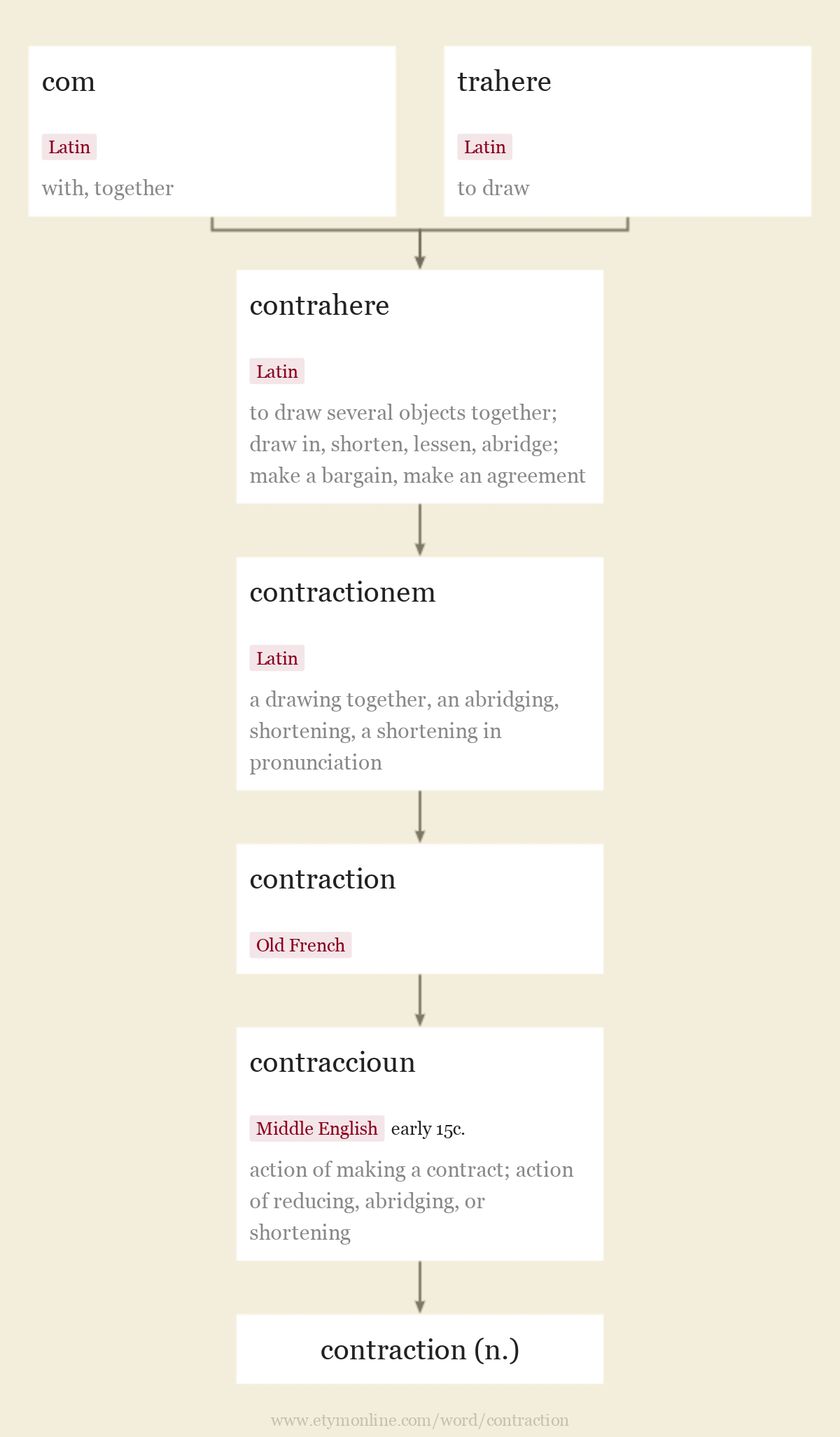 Origin and meaning of contraction