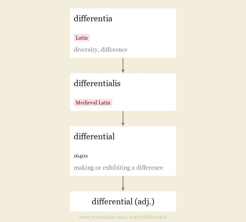 Origin and meaning of differential