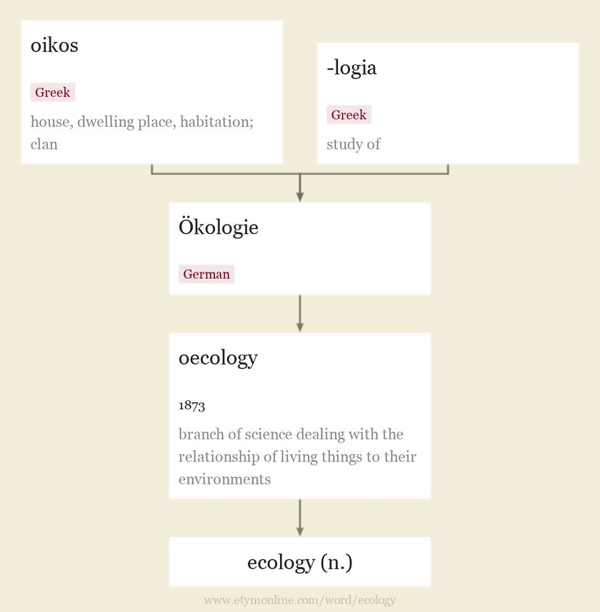 Origin and meaning of ecology