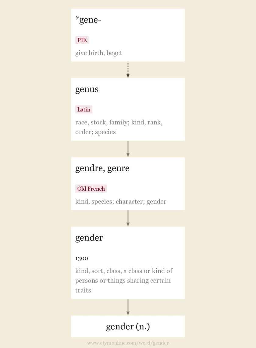 Origin and meaning of gender