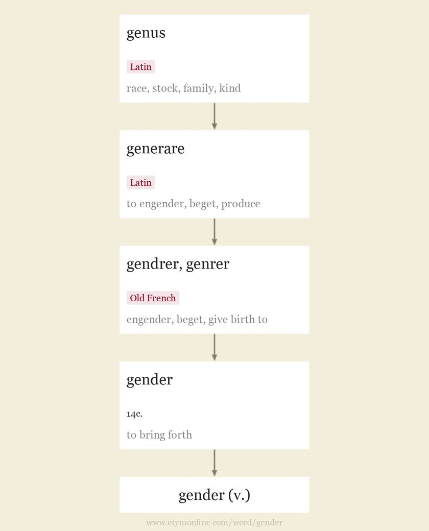 Origin and meaning of gender