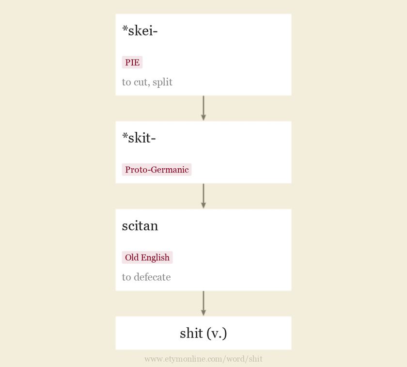 Origin and meaning of shit