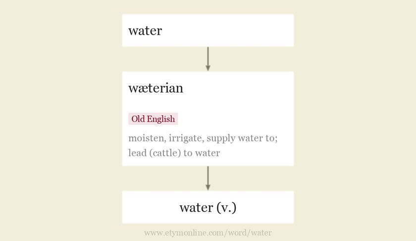 Origin and meaning of water